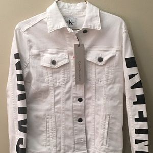 White XXS Calvin Klein Jean Jacket